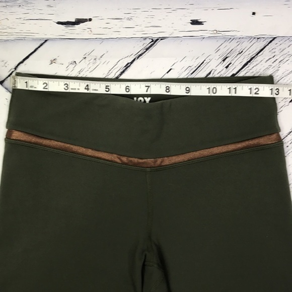 JOYLAB 7/8 Shine & Mesh Pieced Legging Deep Olive - Picture 12 of 13